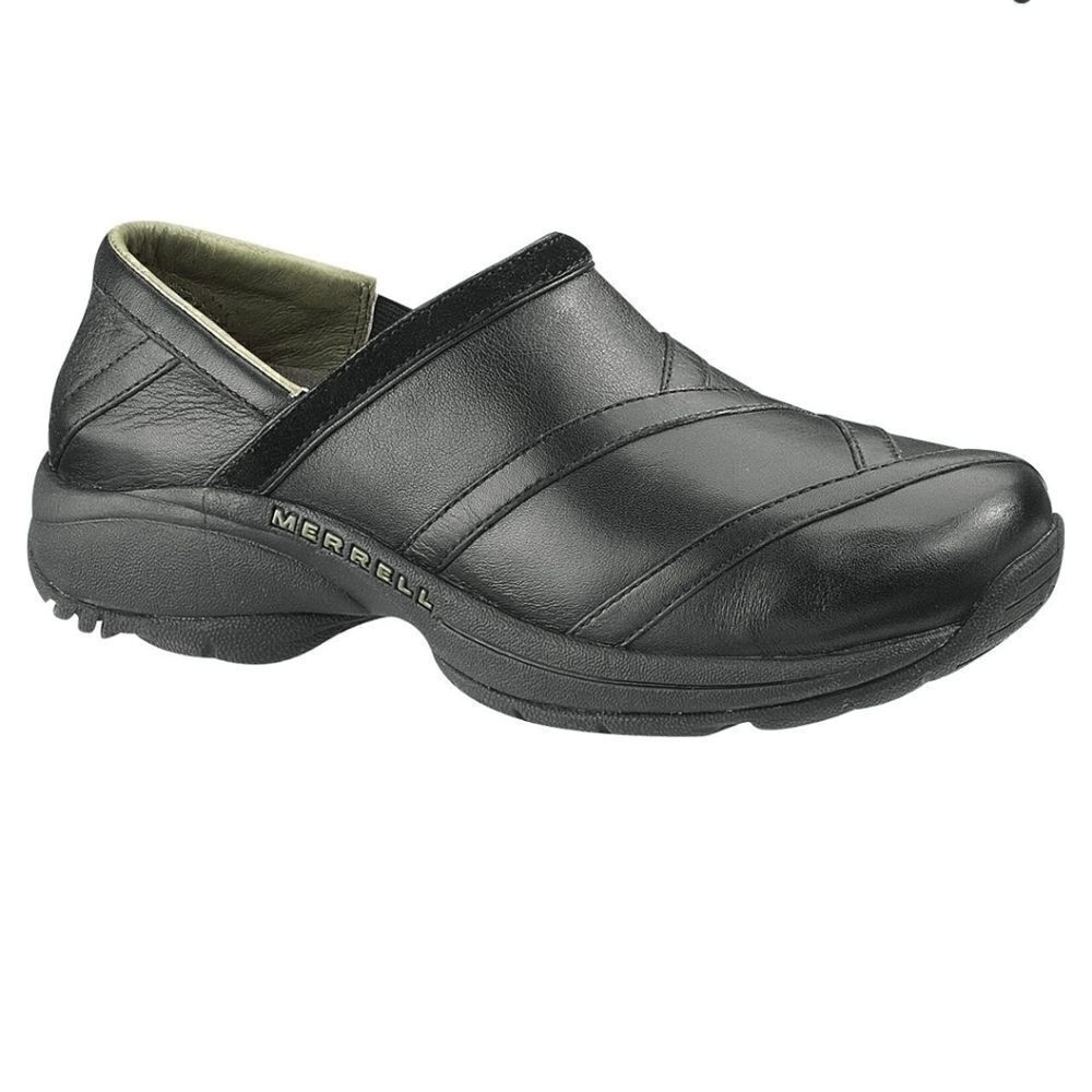Merrell Primo Patch Black Comfort Clog Shoes sz 7